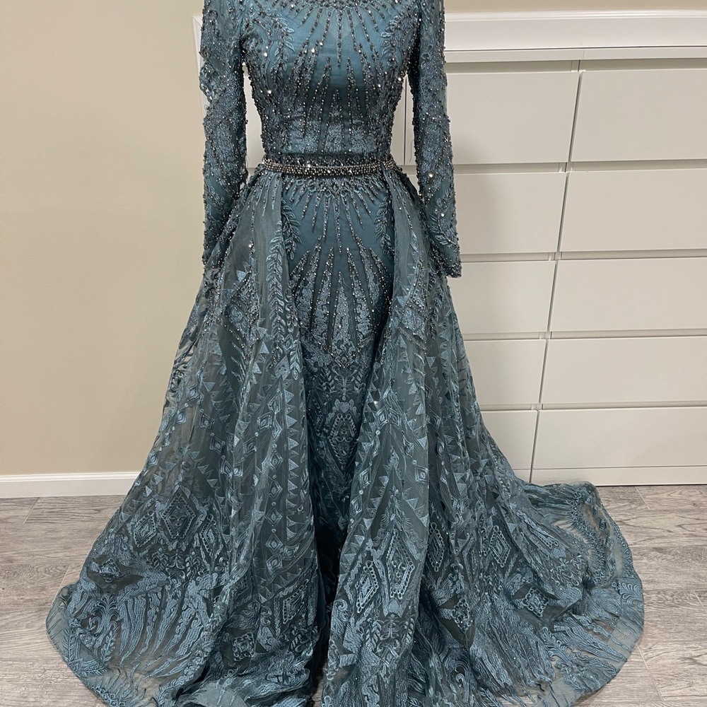 SOLD Elegant Blue Evening Gown